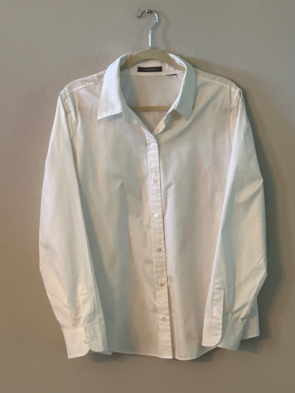 Classic Liz Claiborne White Career Blouse L Preppy Coastal Grandma French Girl